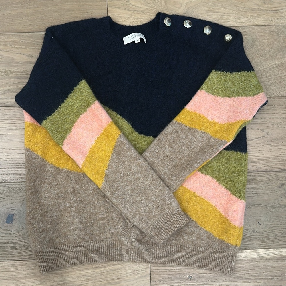 Sezane Sweater Abstract Multi Color